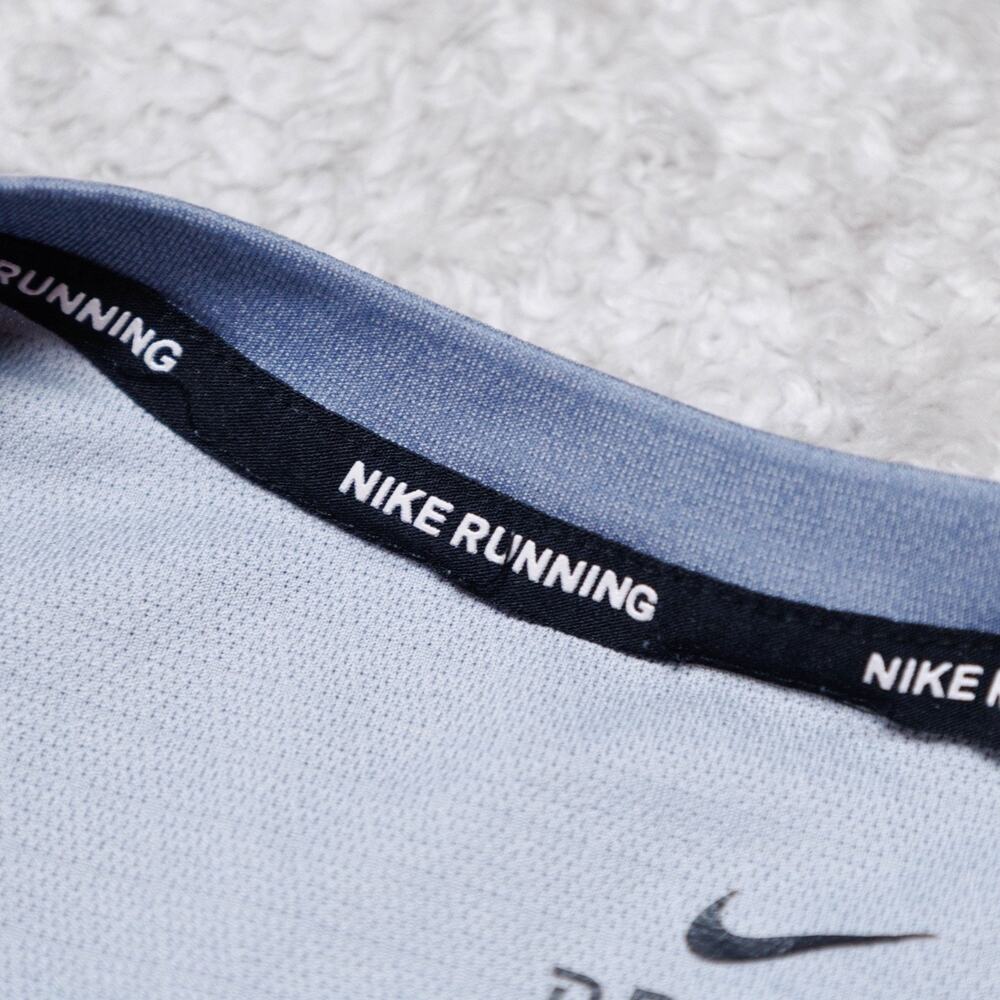 Nike Dri-Fit Stone Light Blue Running Short Sleeve T Shirt Womens Size XL - Picture 8 of 14